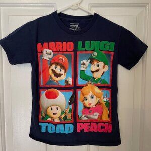 Super Mario Movie Boys "Mario Luigi Princess Peach Toad) Kids Small T-Shirt